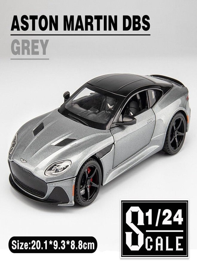 KENIRY Scale Exclusive Alloy Metal Pull Back Die-cast Car Model with Sound Light Mini Auto Toy for Kids Metal Model Toy Car with Sound and Light (1.22 Scale- Aston Martin -Grey) - Image 3